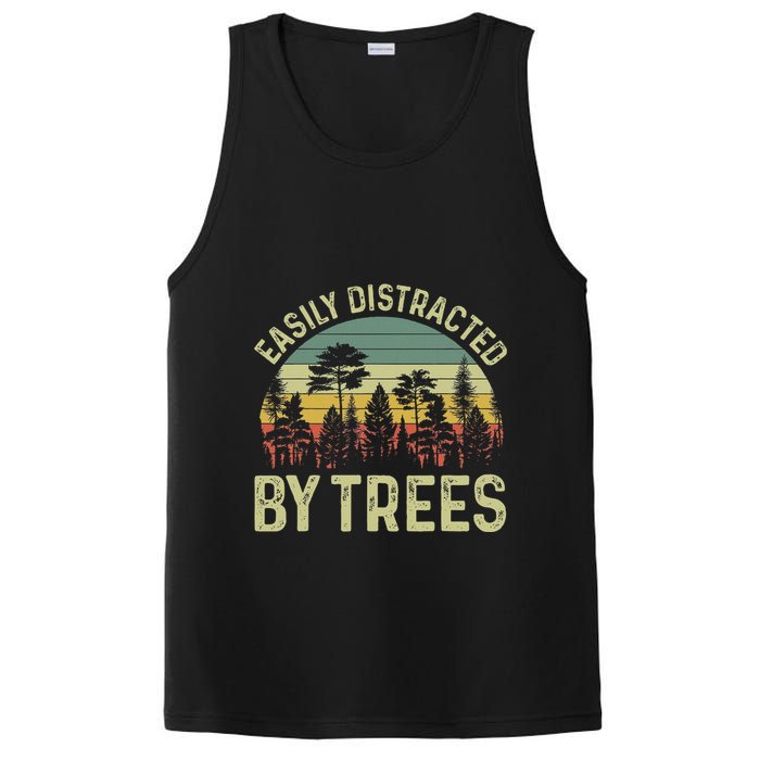 Easily Distracted By Trees Funny Tree Planting Trees PosiCharge Competitor Tank