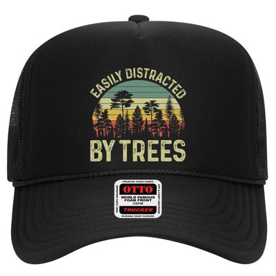 Easily Distracted By Trees Funny Tree Planting Trees Trucker Hat