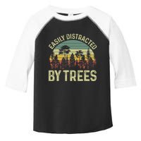 Easily Distracted By Trees Funny Tree Planting Trees Toddler Fine Jersey T-Shirt