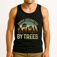 Easily Distracted By Trees Funny Tree Planting Trees Tank Top