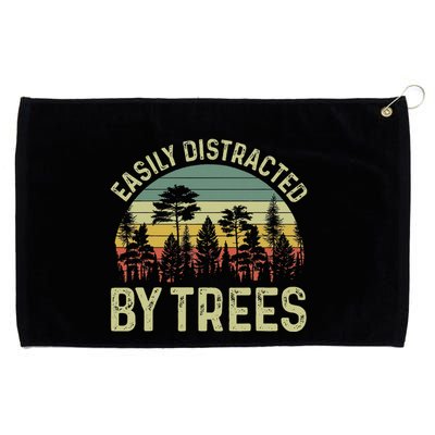 Easily Distracted By Trees Funny Tree Planting Trees Grommeted Golf Towel