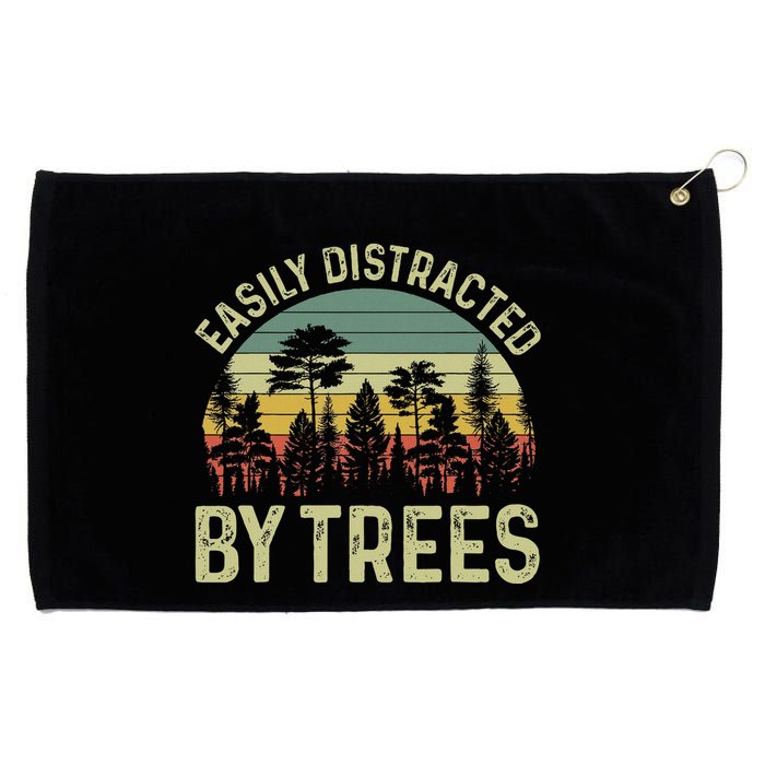 Easily Distracted By Trees Funny Tree Planting Trees Grommeted Golf Towel