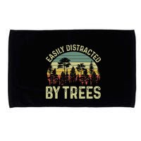 Easily Distracted By Trees Funny Tree Planting Trees Microfiber Hand Towel