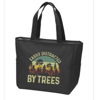 Easily Distracted By Trees Funny Tree Planting Trees Zip Tote Bag