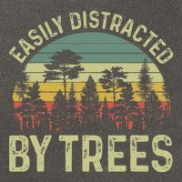 Easily Distracted By Trees Funny Tree Planting Trees Cotton Canvas Backpack
