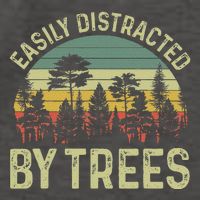 Easily Distracted By Trees Funny Tree Planting Trees Vector Backpack