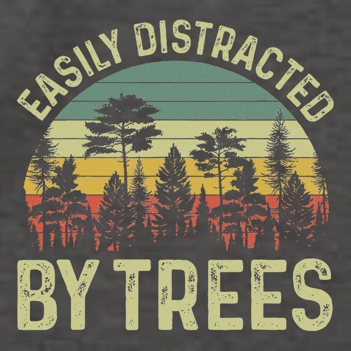 Easily Distracted By Trees Funny Tree Planting Trees Vector Backpack