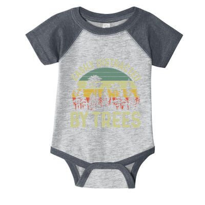 Easily Distracted By Trees Funny Tree Planting Trees Infant Baby Jersey Bodysuit