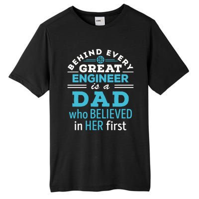 Engineer Dad Behind Every Great Engineer Is Dad Who Believed Great Gift Tall Fusion ChromaSoft Performance T-Shirt