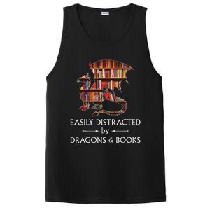 Easily Distracted By Dragons And Books Book & Dragon PosiCharge Competitor Tank