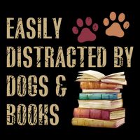 Easily Distracted By Dogs And Books Flat Bill Trucker Hat
