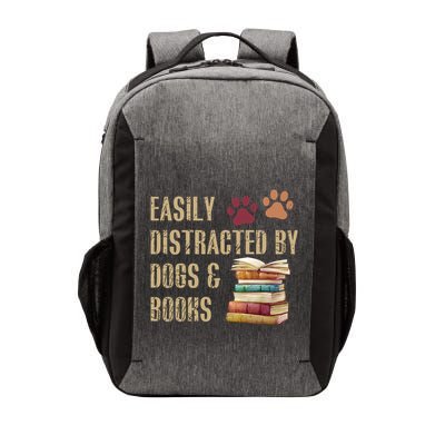 Easily Distracted By Dogs And Books Vector Backpack