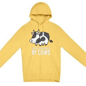 Easily Distracted By Cows Cattle Farming Cows Premium Pullover Hoodie