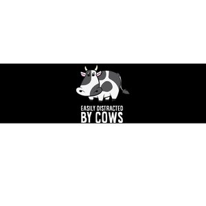 Easily Distracted By Cows Cattle Farming Cows Bumper Sticker