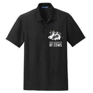 Easily Distracted By Cows Cattle Farming Cows Dry Zone Grid Polo