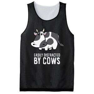 Easily Distracted By Cows Cattle Farming Cows Mesh Reversible Basketball Jersey Tank