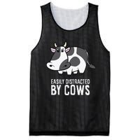 Easily Distracted By Cows Cattle Farming Cows Mesh Reversible Basketball Jersey Tank