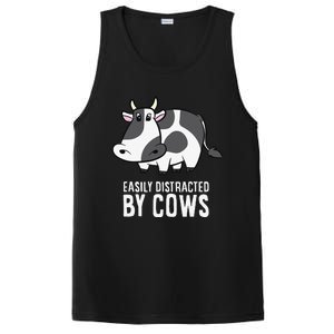 Easily Distracted By Cows Cattle Farming Cows PosiCharge Competitor Tank