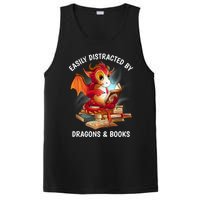 Easily Distracted By Dragons And Books Nerd Dragon PosiCharge Competitor Tank