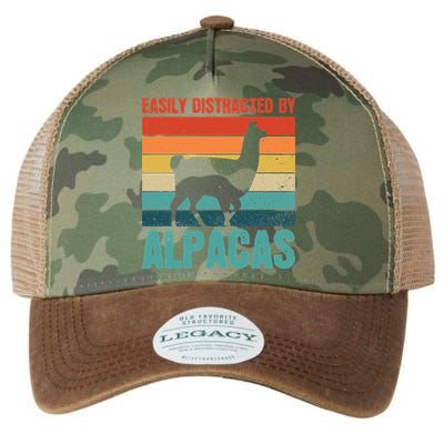 Easily Distracted By Alpacas Design For An Alpaca Fan Legacy Tie Dye Trucker Hat