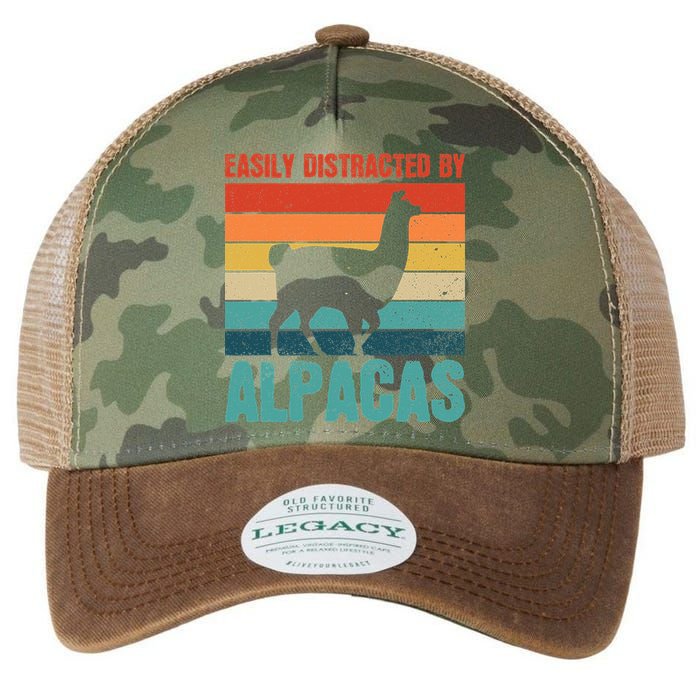 Easily Distracted By Alpacas Design For An Alpaca Fan Legacy Tie Dye Trucker Hat