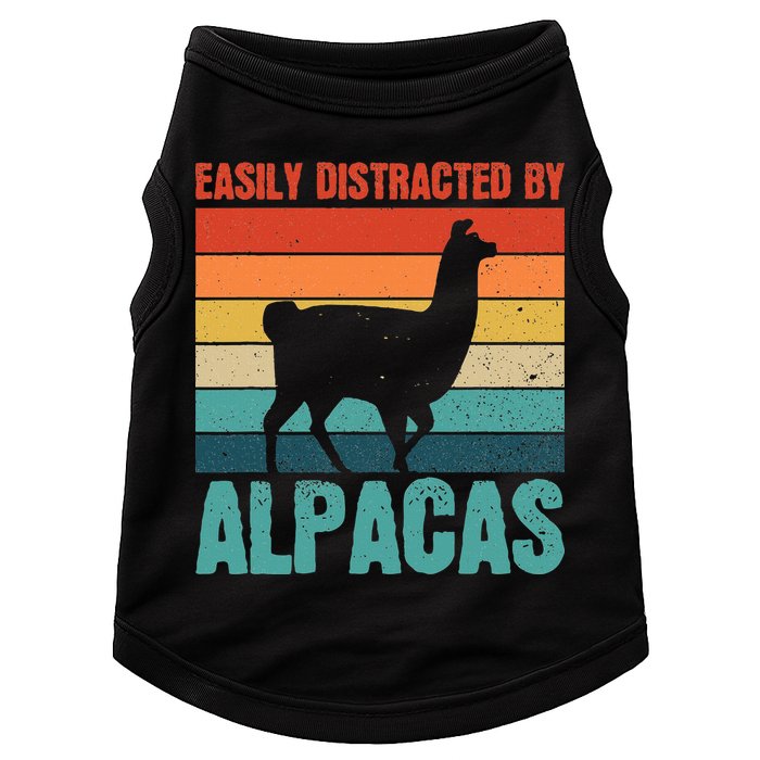 Easily Distracted By Alpacas Design For An Alpaca Fan Doggie Tank