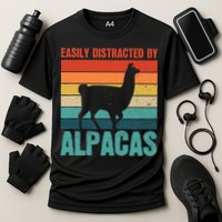 Easily Distracted By Alpacas Design For An Alpaca Fan Performance Shirt
