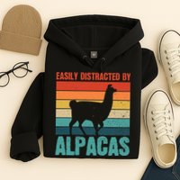 Easily Distracted By Alpacas Design For An Alpaca Fan Hoodie