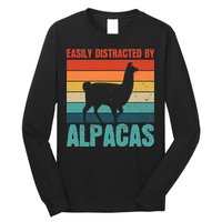 Easily Distracted By Alpacas Design For An Alpaca Fan Long Sleeve Shirt