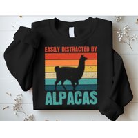 Easily Distracted By Alpacas Design For An Alpaca Fan Sweatshirt