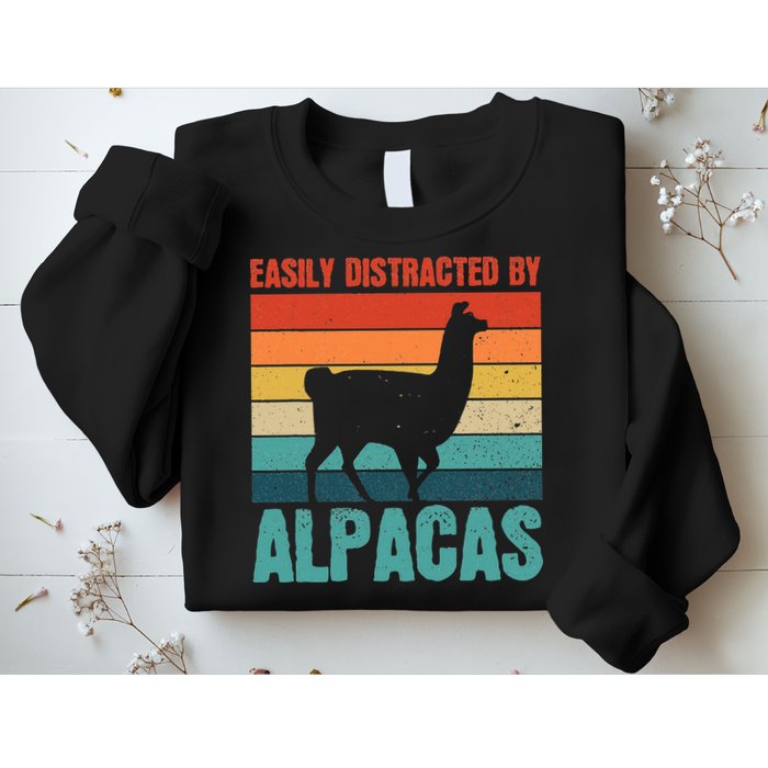 Easily Distracted By Alpacas Design For An Alpaca Fan Sweatshirt