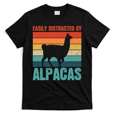 Easily Distracted By Alpacas Design For An Alpaca Fan T-Shirt