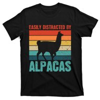 Easily Distracted By Alpacas Design For An Alpaca Fan T-Shirt