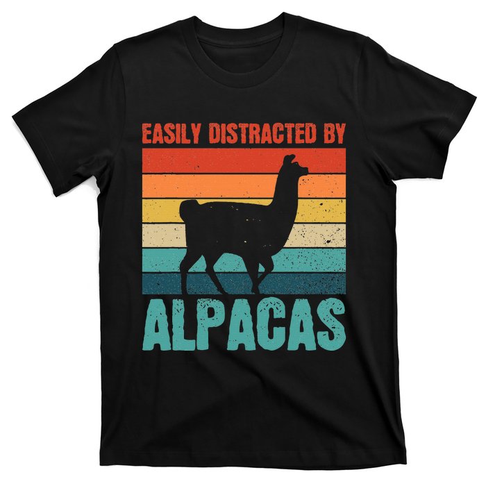 Easily Distracted By Alpacas Design For An Alpaca Fan T-Shirt