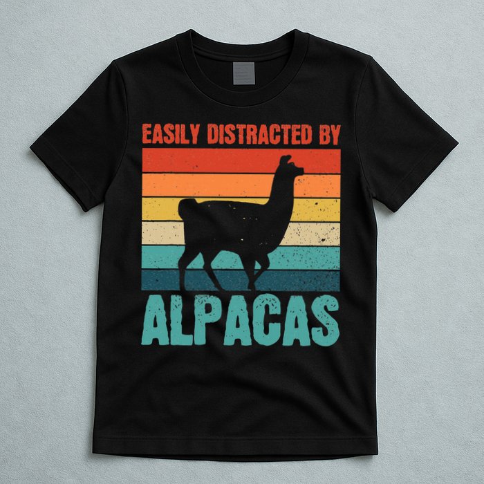 Easily Distracted By Alpacas Design For An Alpaca Fan T-Shirt