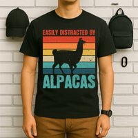 Easily Distracted By Alpacas Design For An Alpaca Fan T-Shirt