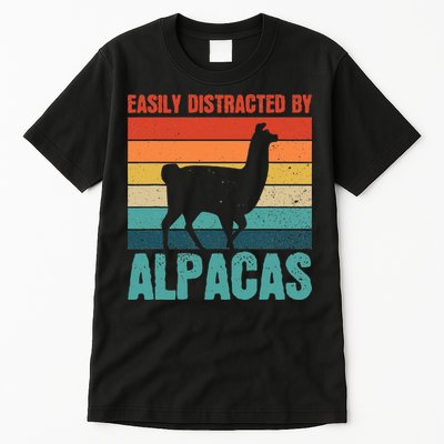 Easily Distracted By Alpacas Design For An Alpaca Fan Tall T-Shirt