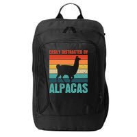 Easily Distracted By Alpacas Design For An Alpaca Fan City Backpack