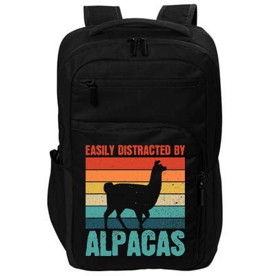 Easily Distracted By Alpacas Design For An Alpaca Fan Impact Tech Backpack