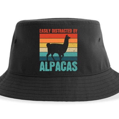 Easily Distracted By Alpacas Design For An Alpaca Fan Sustainable Bucket Hat