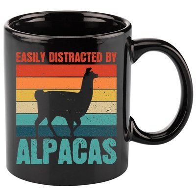 Easily Distracted By Alpacas Design For An Alpaca Fan 11oz C Handle Ceramic Mug