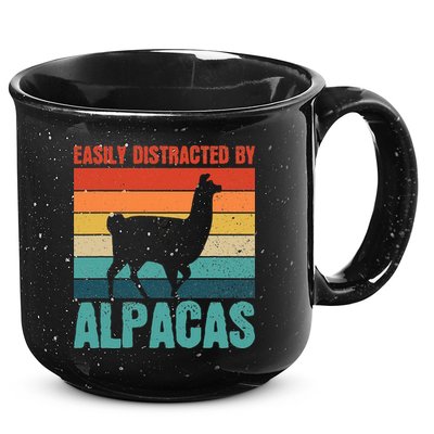 Easily Distracted By Alpacas Design For An Alpaca Fan 15oz Campfire Ceramic Mug
