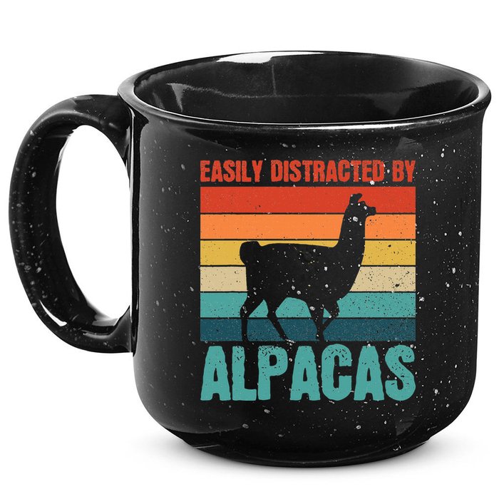Easily Distracted By Alpacas Design For An Alpaca Fan 15oz Campfire Ceramic Mug