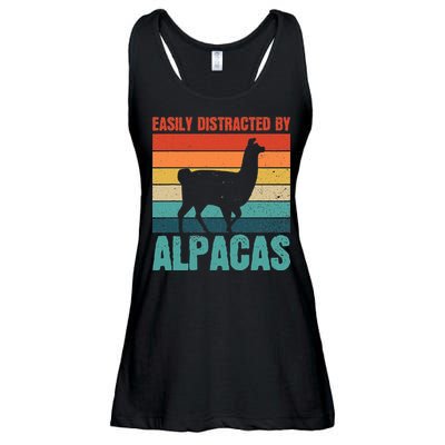 Easily Distracted By Alpacas Design For An Alpaca Fan Ladies Essential Flowy Tank