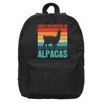 Easily Distracted By Alpacas Design For An Alpaca Fan 16 in Basic Backpack