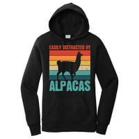 Easily Distracted By Alpacas Design For An Alpaca Fan Women's Pullover Hoodie