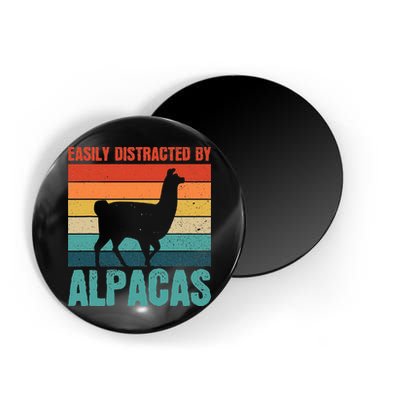Easily Distracted By Alpacas Design For An Alpaca Fan Magnet