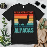 Easily Distracted By Alpacas Design For An Alpaca Fan Premium T-Shirt