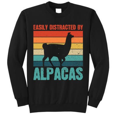 Easily Distracted By Alpacas Design For An Alpaca Fan Tall Sweatshirt