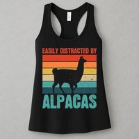 Easily Distracted By Alpacas Design For An Alpaca Fan Womens Tank Top